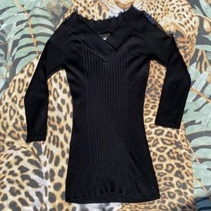 Contrast Ribbed V Neck Sweater